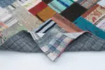 Chaput Patchwork Multi Renk Pamuk Üzerine Yün El Dokuma Kilim-246x305 - Görsel 5