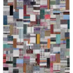 Chaput Patchwork Multi Renk Pamuk Üzerine Yün El Dokuma Kilim-249x305