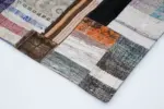 Chaput Patchwork Multi Renk Pamuk Üzerine Yün El Dokuma Kilim-249x305 - Görsel 4