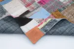 Chaput Patchwork Multi Renk Pamuk Üzerine Yün El Dokuma Kilim-249x305 - Görsel 5