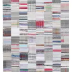 Chaput Patchwork Multi Renk Pamuk Üzerine Yün El Dokuma Kilim-249x305