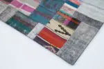 Chaput Patchwork Multi Renk Pamuk Üzerine Yün El Dokuma Kilim-247x306 - Görsel 4