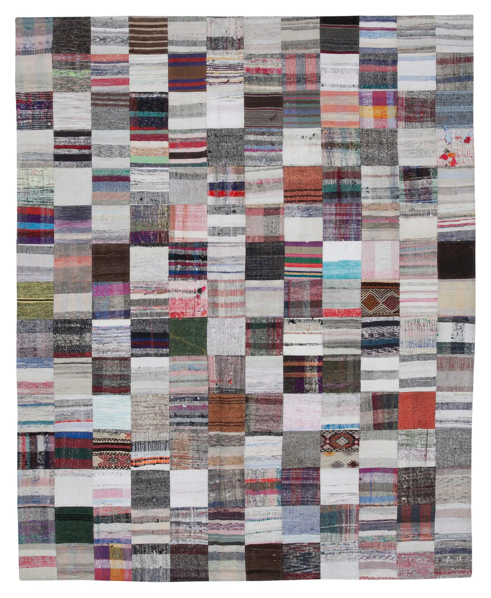 Rc_30427_1_Multicolor_Oriental_Kilim_Patchwork_Rugs Chaput Patchwork Multi Renk Pamuk Üzerine Yün El Dokuma Kilim-242x300 - Görsel 1