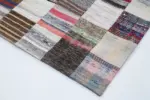 Chaput Patchwork Multi Renk Pamuk Üzerine Yün El Dokuma Kilim-242x300 - Görsel 4