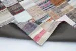 Chaput Patchwork Multi Renk Pamuk Üzerine Yün El Dokuma Kilim-242x300 - Görsel 5