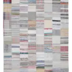 Chaput Patchwork Multi Renk Pamuk Üzerine Yün El Dokuma Kilim-241x300