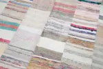 Chaput Patchwork Multi Renk Pamuk Üzerine Yün El Dokuma Kilim-241x300 - Görsel 6