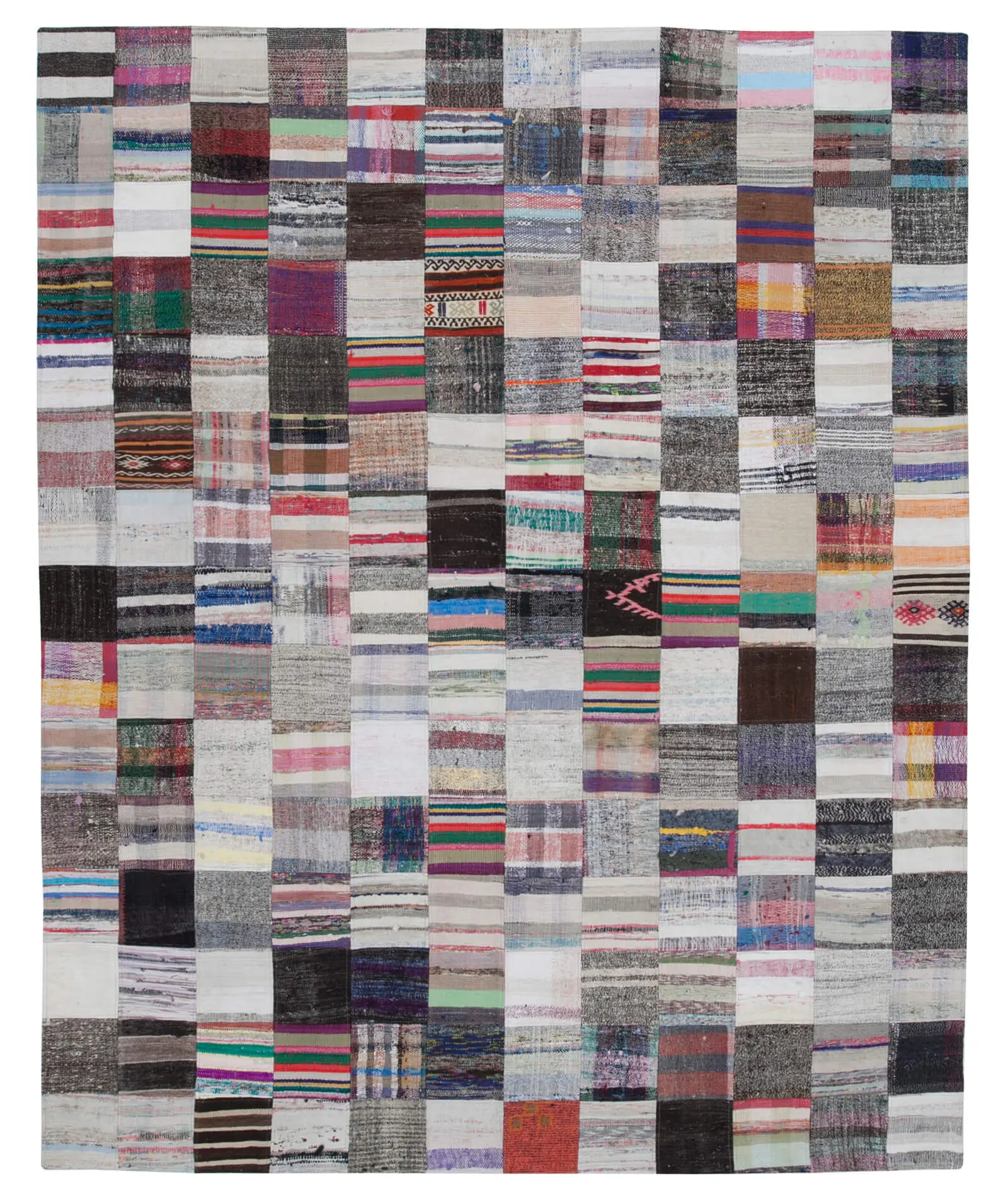 Rc_30430_1_Multicolor_Oriental_Kilim_Patchwork_Rugs Chaput Patchwork Multi Renk Pamuk Üzerine Yün El Dokuma Kilim-241x300 - Görsel 1