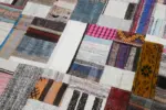 Chaput Patchwork Multi Renk Pamuk Üzerine Yün El Dokuma Kilim-245x306 - Görsel 6