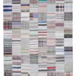 Chaput Patchwork Multi Renk Pamuk Üzerine Yün El Dokuma Kilim-249x305