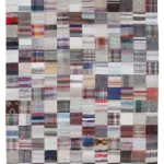 Chaput Patchwork Multi Renk Pamuk Üzerine Yün El Dokuma Kilim-241x300