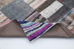 Chaput Patchwork Multi Renk Pamuk Üzerine Yün El Dokuma Kilim-240x300 - Görsel 5