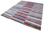 Chaput Patchwork Multi Renk Pamuk Üzerine Yün El Dokuma Kilim-244x300 - Görsel 3