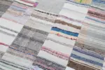 Chaput Patchwork Multi Renk Pamuk Üzerine Yün El Dokuma Kilim-249x303 - Görsel 6