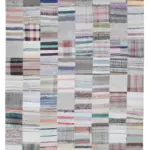 Chaput Patchwork Multi Renk Pamuk Üzerine Yün El Dokuma Kilim-248x304