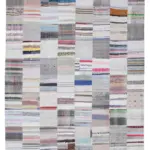 Chaput Patchwork Multi Renk Pamuk Üzerine Yün El Dokuma Kilim-249x305