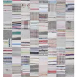 Chaput Patchwork Multi Renk Pamuk Üzerine Yün El Dokuma Kilim-248x304