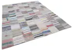Chaput Patchwork Multi Renk Pamuk Üzerine Yün El Dokuma Kilim-248x304 - Görsel 2