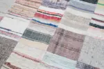 Chaput Patchwork Multi Renk Pamuk Üzerine Yün El Dokuma Kilim-248x304 - Görsel 6
