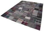 Chaput Patchwork Multi Renk Pamuk Üzerine Yün El Dokuma Kilim-237x299 - Görsel 3