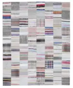 Chaput Patchwork Multi Renk Pamuk Üzerine Yün El Dokuma Kilim-248x304
