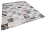 Chaput Patchwork Multi Renk Pamuk Üzerine Yün El Dokuma Kilim-248x304 - Görsel 2