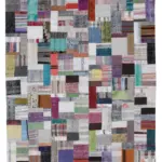 Chaput Patchwork Multi Renk Pamuk Üzerine Yün El Dokuma Kilim-251x305