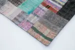 Chaput Patchwork Multi Renk Pamuk Üzerine Yün El Dokuma Kilim-251x305 - Görsel 4