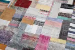 Chaput Patchwork Multi Renk Pamuk Üzerine Yün El Dokuma Kilim-251x308 - Görsel 6