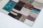 Chaput Patchwork Multi Renk Pamuk Üzerine Yün El Dokuma Kilim-241x310 - Görsel 4