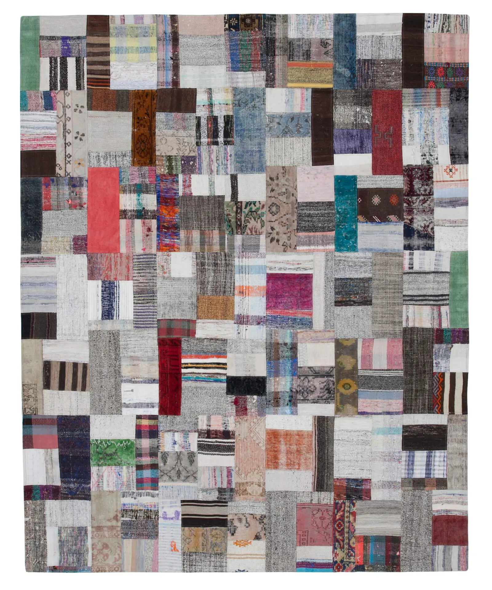 Rc_30457_1_Multicolor_Oriental_Kilim_Patchwork_Rugs Chaput Patchwork Multi Renk Pamuk Üzerine Yün El Dokuma Kilim-246x306 - Görsel 1