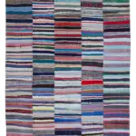 Chaput Patchwork Multi Renk Pamuk Üzerine Yün El Dokuma Kilim-248x307