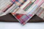 Chaput Patchwork Multi Renk Pamuk Üzerine Yün El Dokuma Kilim-240x300 - Görsel 5