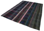 Chaput Patchwork Multi Renk Pamuk Üzerine Yün El Dokuma Kilim-230x315 - Görsel 3