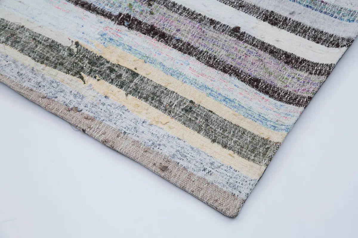 Chaput Patchwork Multi Renk Pamuk Üzerine Yün El Dokuma Kilim-246x298 - Görsel 4