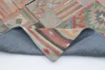 Anadolu Patchwork Multi Renk Pamuk Üzerine Yün El Dokuma Kilim-202x302 - Görsel 5