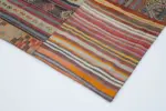 Anadolu Patchwork Multi Renk Pamuk Üzerine Yün El Dokuma Kilim-203x301 - Görsel 4