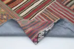 Anadolu Patchwork Multi Renk Pamuk Üzerine Yün El Dokuma Kilim-203x301 - Görsel 5