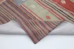 Anadolu Patchwork Kahverengi Renk Pamuk Üzerine Yün El Dokuma Kilim-204x302 - Görsel 5
