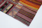 Anadolu Patchwork Multi Renk Pamuk Üzerine Yün El Dokuma Kilim-203x301 - Görsel 4