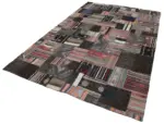 Anadolu Patchwork Kahverengi Renk Pamuk Üzerine Yün El Dokuma Kilim-200x303 - Görsel 3