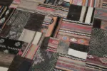 Anadolu Patchwork Kahverengi Renk Pamuk Üzerine Yün El Dokuma Kilim-200x303 - Görsel 6