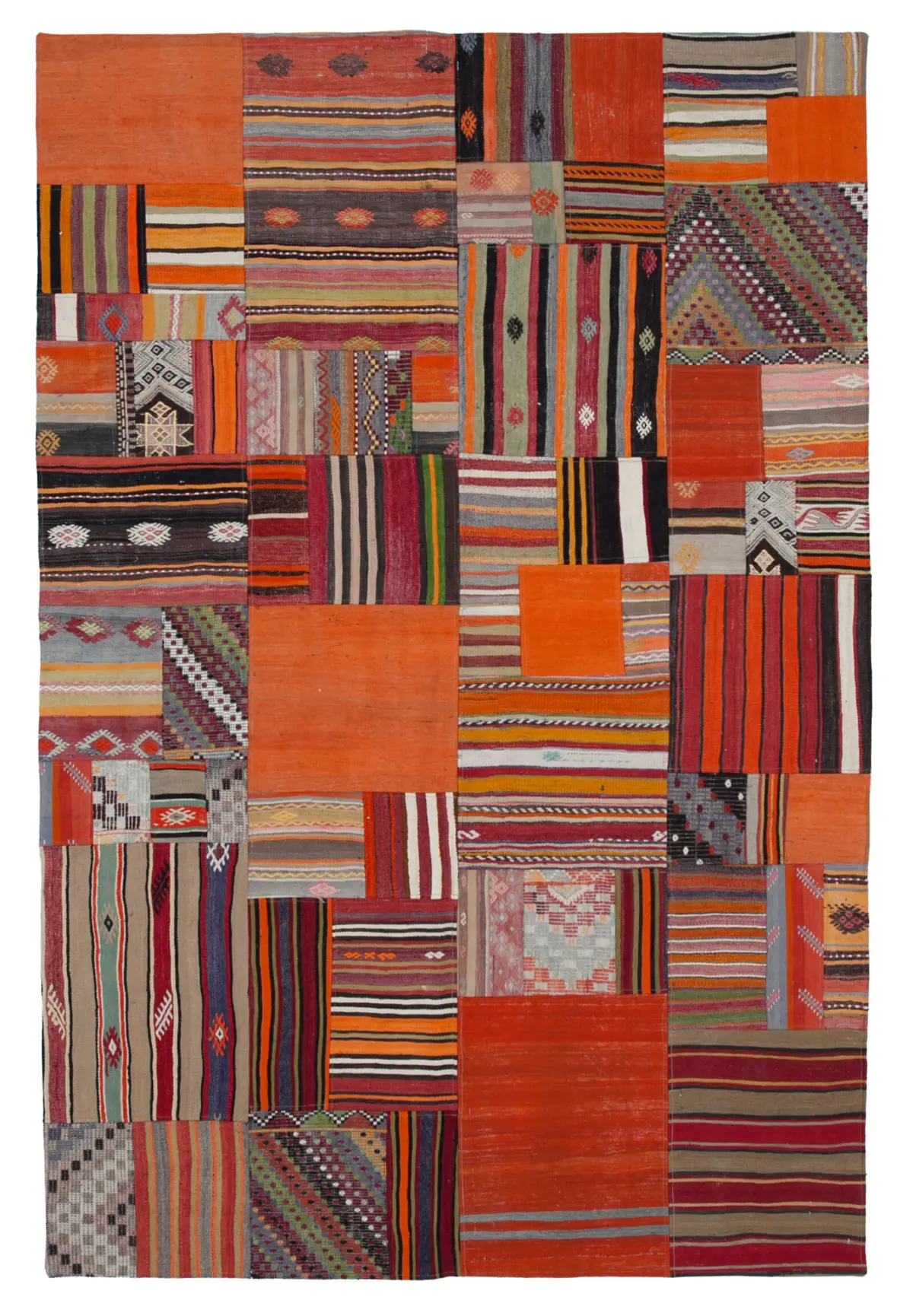Rc_30484_1_Orange_Oriental_Kilim_Patchwork_Rugs