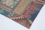 Anadolu Patchwork Bej Renk Pamuk Üzerine Yün El Dokuma Kilim-201x301 - Görsel 4