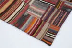 Anadolu Patchwork Multi Renk Pamuk Üzerine Yün El Dokuma Kilim-202x301 - Görsel 4
