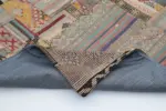 Anadolu Patchwork Kahverengi Renk Pamuk Üzerine Yün El Dokuma Kilim-202x302 - Görsel 5