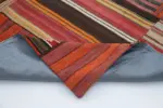 Anadolu Patchwork Multi Renk Pamuk Üzerine Yün El Dokuma Kilim-202x301 - Görsel 5