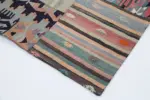 Anadolu Patchwork Bej Renk Pamuk Üzerine Yün El Dokuma Kilim-202x302 - Görsel 4