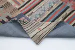Anadolu Patchwork Bej Renk Pamuk Üzerine Yün El Dokuma Kilim-202x302 - Görsel 5