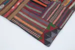 Anadolu Patchwork Multi Renk Pamuk Üzerine Yün El Dokuma Kilim-202x301 - Görsel 4